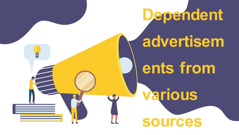 Dependent advertisements from various sources