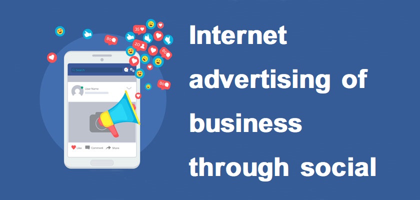 Internet advertising of business through social media